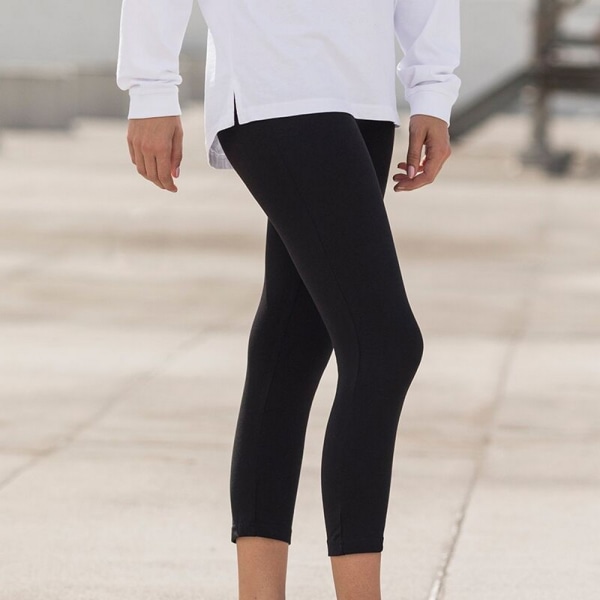 F Dame/dame 3/4 Trening / Fitness port Leggings hver Sort Black S