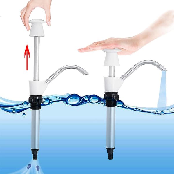 Husvagn Sink Vatten Handpump Dubbelverkande Camping Trailer Husbil Byte white