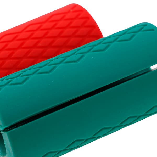 Skivstångsgrepp Hantel Silikongrepp Pull Up Tyngdlyftning Anti Red