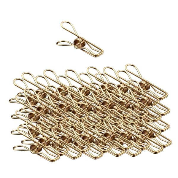 1/2/3/5 guldbelægning rustfrit stål wire Clips vindtæt