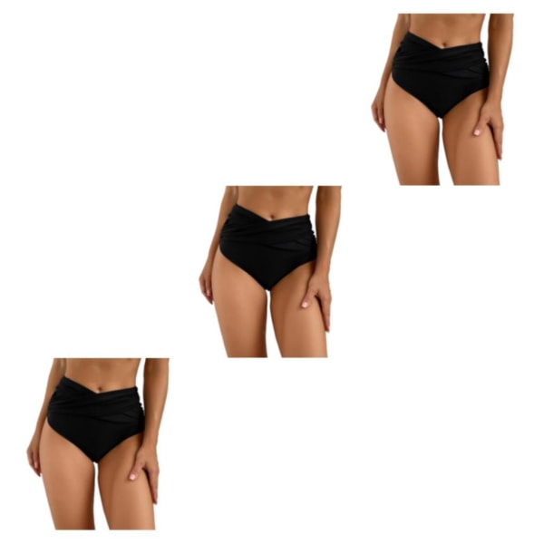 1/2/3 Badebukse for kvinner Pool Party Badetøy for kvinner Snorkling Svart S Black S 3PCS