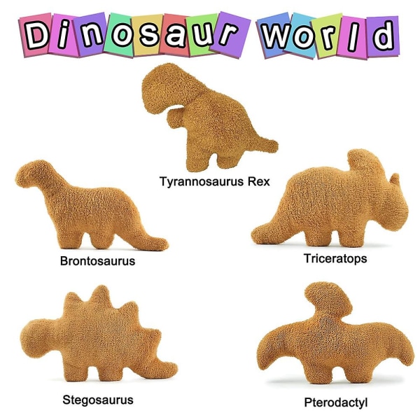 Dinosaur Chicken Nugget Kudde Plyschleksaker, Mjuk Dino Gosedjur Leksaker Dockor, Presenter Till Barn Heminredning Pterosaur