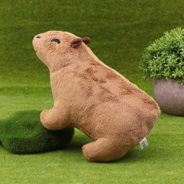 18 cm Simulering Fluffig Capybara Gosedjur Dockor Barnleksak Brow Brown One Size