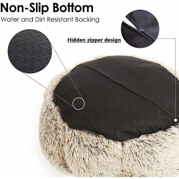 Stor beroligende pute for hunder. Vaskbar hundekurv. Designer Hundeseng L- 70cm. Blå farge,
