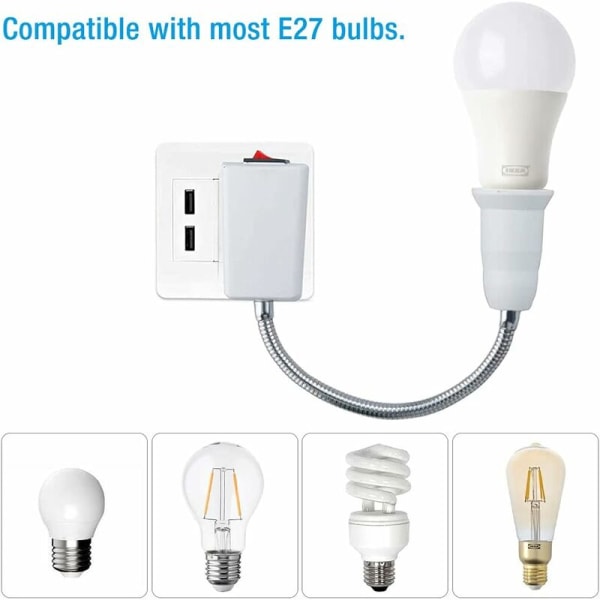 E27-kanta langattomalla kytkimellä, 360 astetta himmennettävissä oleva LED-lamppu Doo