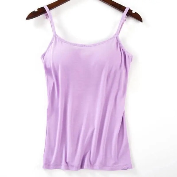 Polstret myk casual BH-topp for kvinner lilla purple XL