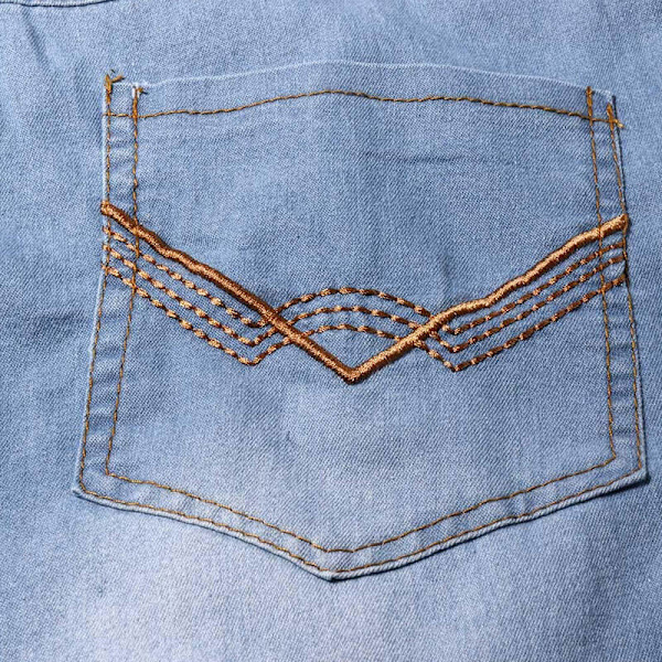 Kvinnors låga utsvängda jeans Stretchiga jeansbyxor Bell Bottoms Ljusblå Ljusblå XS