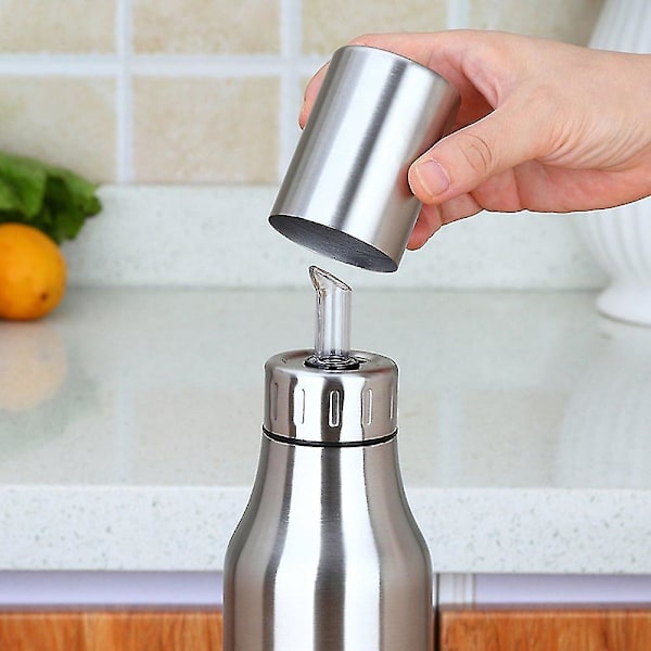 Rustfrit stål Eddikeolie Oliven Dispenser Flaske Pot