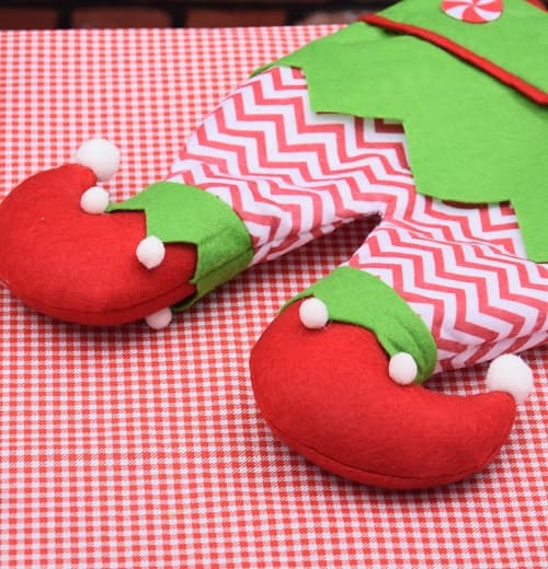 Julegodteripose dekorasjonsgavepose Red