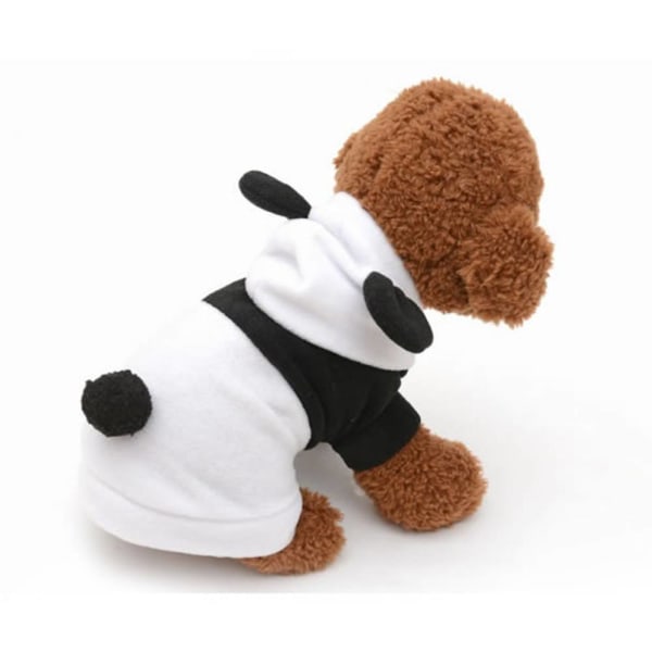 Kæledyr efterår og vintertøj, Panda Baby sort og sort Black XS