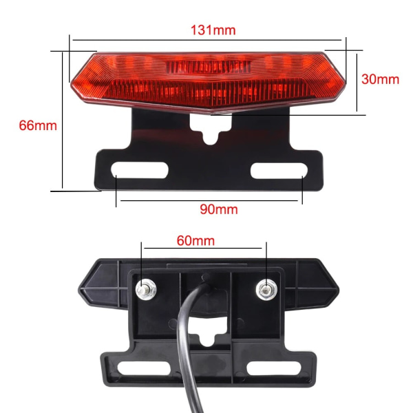 Elektrisk sykkel baklys brems (48V)