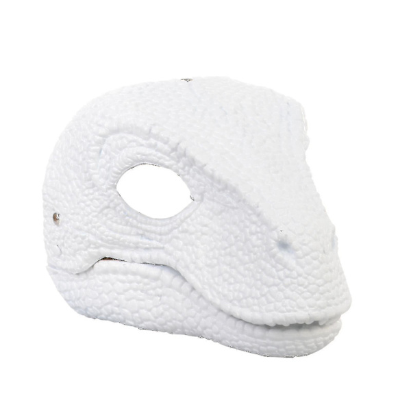 Dinosaur Mask Hodeplagg, Jurassic World Dinosaur Leker med åpning, bevegelig kjeve, Velociraptor Mask & Tyrannosaurus Rex Mask Bundle White