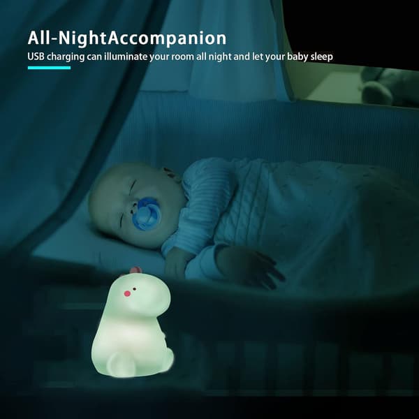 Dinosaur Night Light til barn, Baby Night Light med peksensor