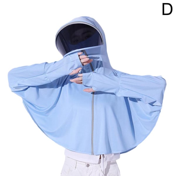 Sommar damsolskyddskläder Lätt och andningsbar strand blue one-size