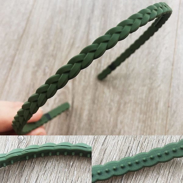 12st 6 mm tunna pannband för flickor Kvinnor Plast Pigtail Sytle He