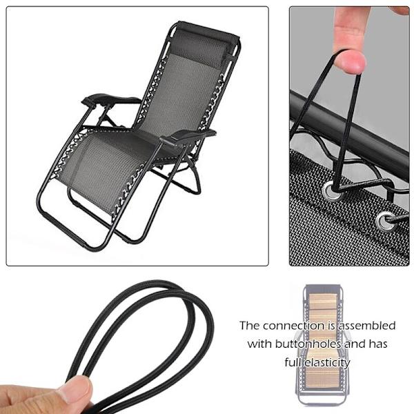 4 st Elastisk bungee-rep för hopfällbar stol Zero Gravity