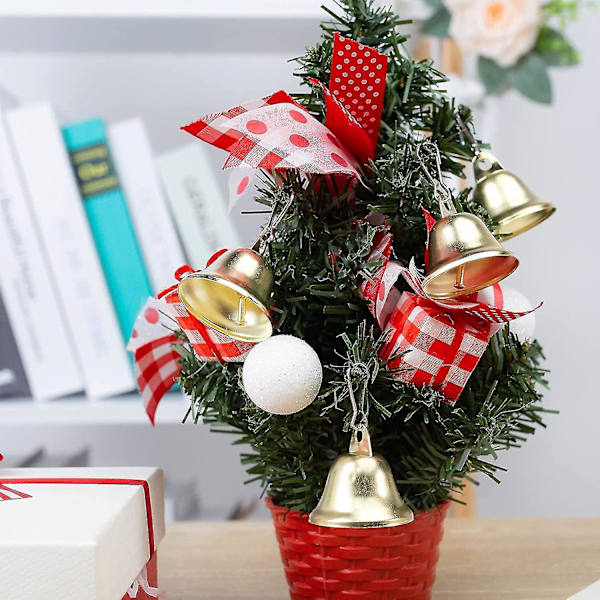 Guld Jingle Bells. 34st Metal Craft Bells Call Bells med krokar present