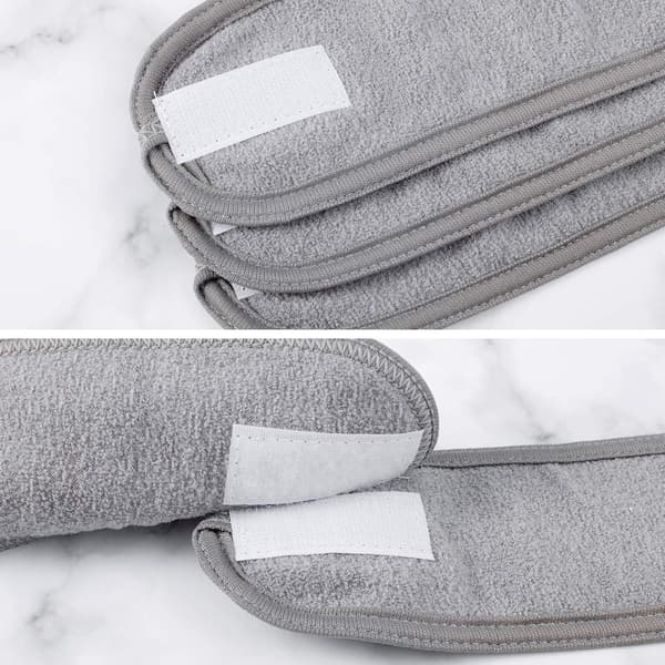 3 STK Vaskbar Hår Makeup Pandebånd Ridse Pandebånd Grå Til Spa