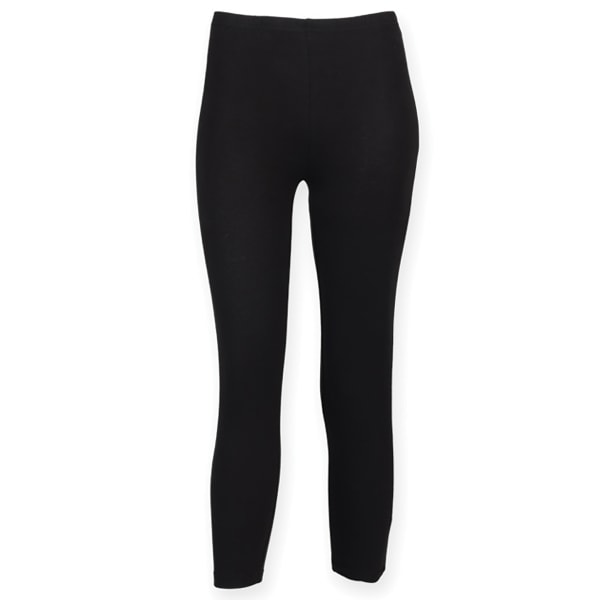 SF kvinner/damer 3/4 Trening / Fitness Sport Leggings Bla Black Black 2XL