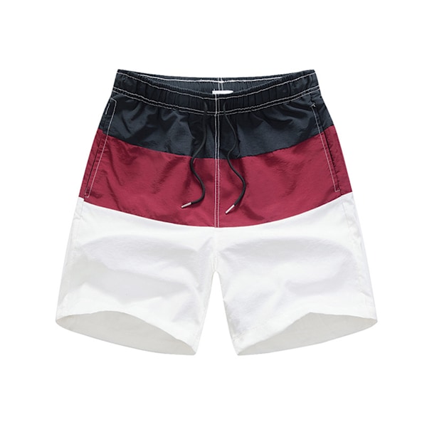 1/2/3/5 Andningsbara och snygga shorts för män - för sommaren Wine Red and Black L, Wine Red and Black L,1 1 Pc