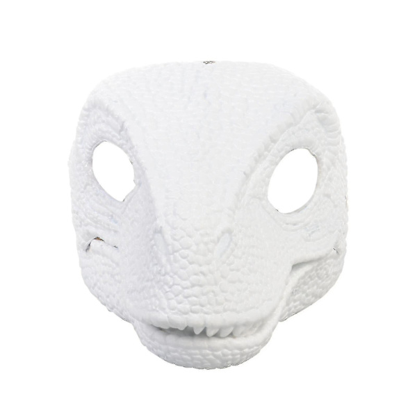 Dinosaur Mask Hodeplagg, Jurassic World Dinosaur Leker med åpning, bevegelig kjeve, Velociraptor Mask & Tyrannosaurus Rex Mask Bundle White