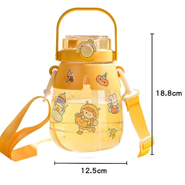 Vattenflaska Estetik Big Belly Belt Straw