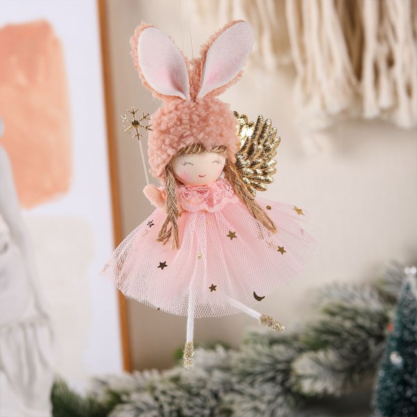 Julgran Gaze Kjol Ängel Fairy Doll Barn hänge dekor