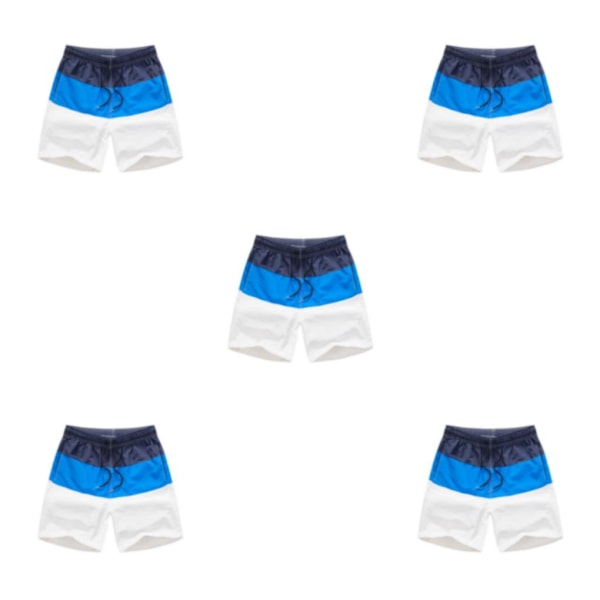 1/2/3/5 Hengittävät ja tyylikkäät miesten shortsit - kesään Sininen ja tummansininen XL,1 Blue and Dark Blue XL,1 5PCS