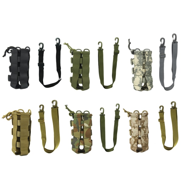 Multifunktionell vattenflaskhållare påse Justerbar vattenkokare med dubbla fatspännen utomhus Ac Acu With Shoulder Strap