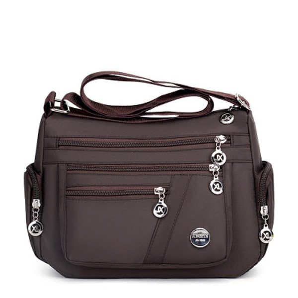 Vandtæt nylon crossbody håndtaske med enkelt skulder Red