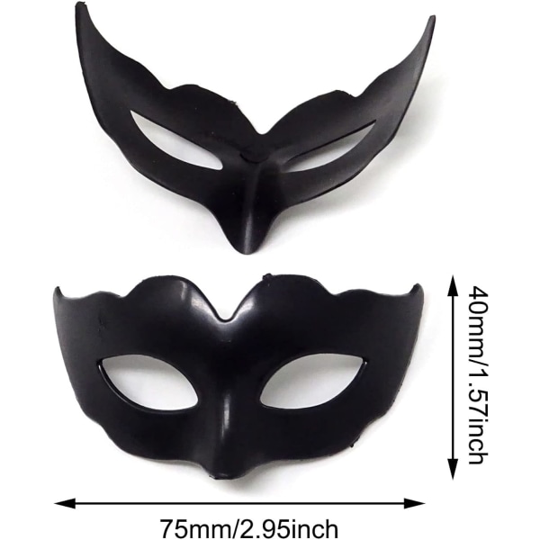 12ST Plast Mini Mask Nattvarden Liten Maskerad Mask Dekorativ tårta