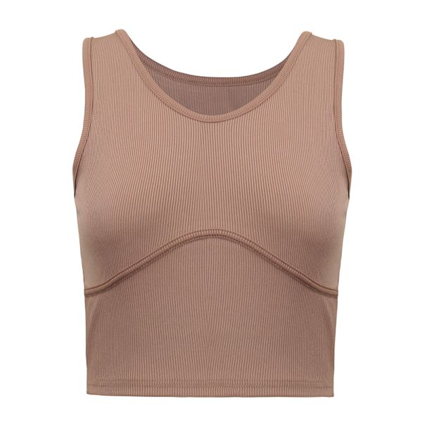 Damernas sexiga ärmlösa Racer-backlinnen Halter Neck Crop