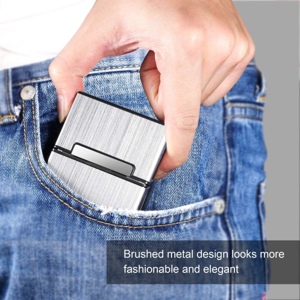 3 stk etui for menn sigarettboksholder kvinner aluminium P