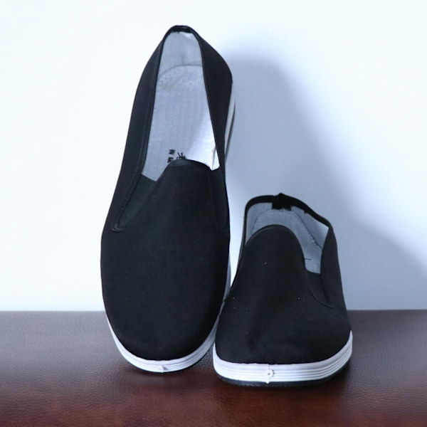 Kinesiske traditionelle Kung Fu Kampsport Tai Slipper Sko Black 43 Size