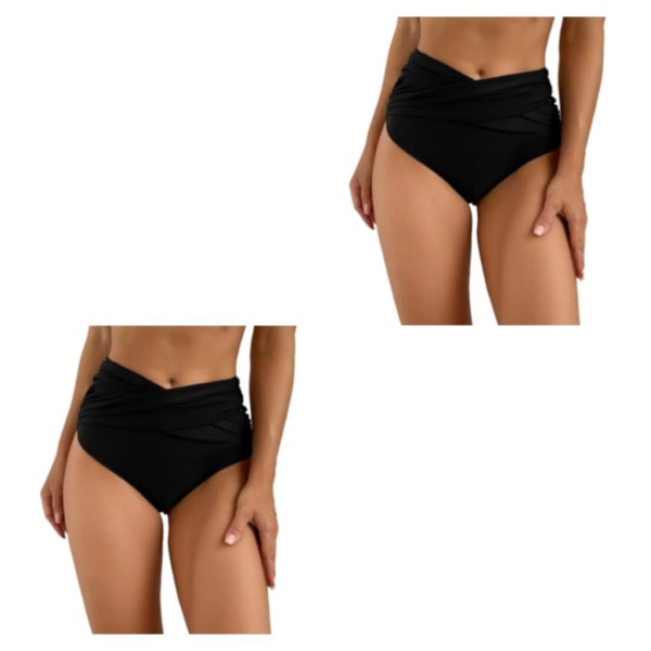 1/2/3 Badebukser for kvinner Pool Party Badetøy for kvinner Snorkling Svart M Black M 2PCS