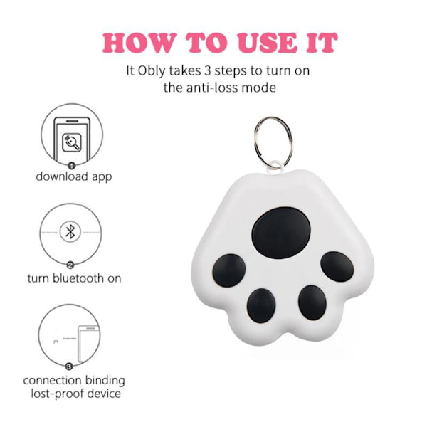 Kæledyrstilbehør til børn, Bærbar Mini Kat Hund Kæledyrssporingslokalisator, Skjult GPS, Sporing af Mobile Device Key Finder Vehicle Tracker red