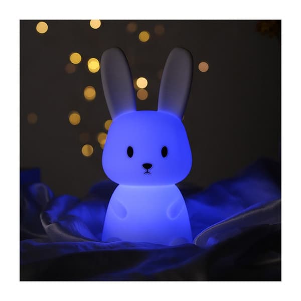 Bunny silikon nattlampe barn USB-lader nattbordslampe