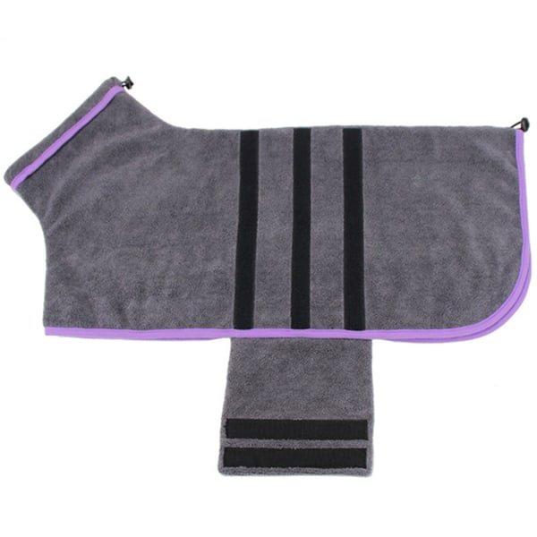 Hundbadrock Handduk Mjuk Superabsorberande badrock Torkande fuktpyjamas för hund Dark Grey Dark Grey 2XL
