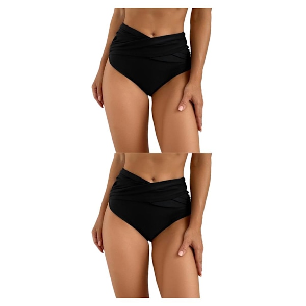 1/2/3 Badebukser for kvinner Pool Party Badetøy for kvinner Snorkling Svart M Black M 2PCS