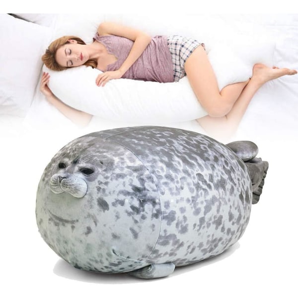 Chubby Blob Seal Kudde Söt Seal Plysch Toy Gosedjur