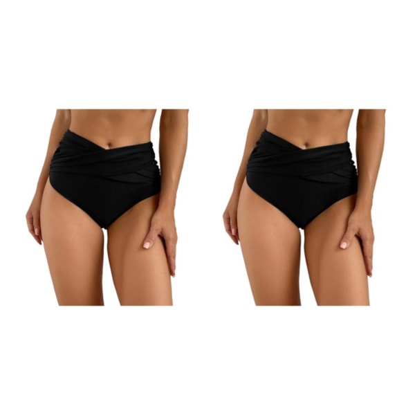 1/2/3 Badebukser for kvinner Pool Party Badetøy for kvinner Snorkling Svart M Black M 2PCS