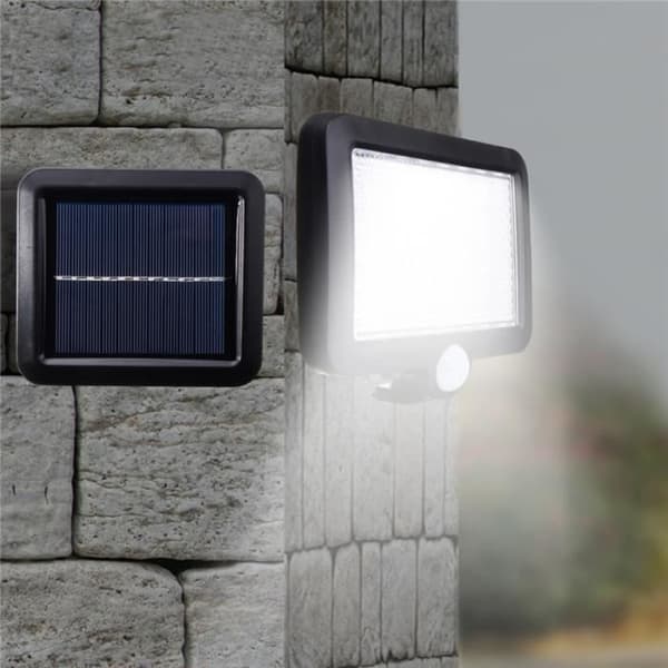 56 LED Solar Sconce Væglys Belysning Bevægelsessensor Udendørs Have NF
