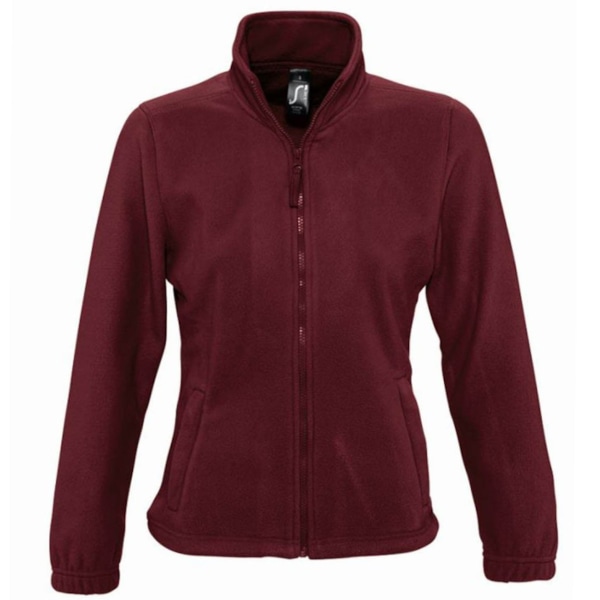 SOS Dame/Dame North Full Zip Fleecejakke Burgundy Burgundy L