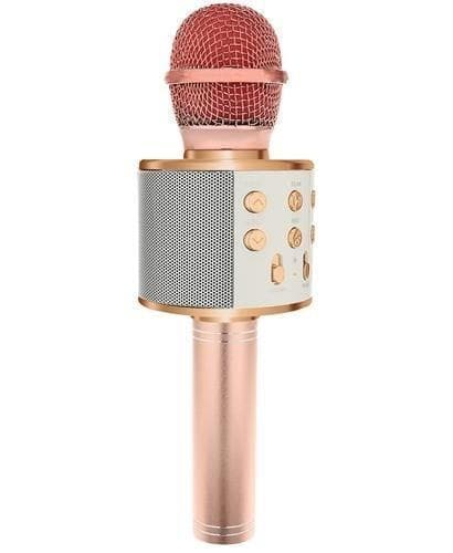 Karaoke-mikrofoni kaiuttimella ja Bluetoothilla pink