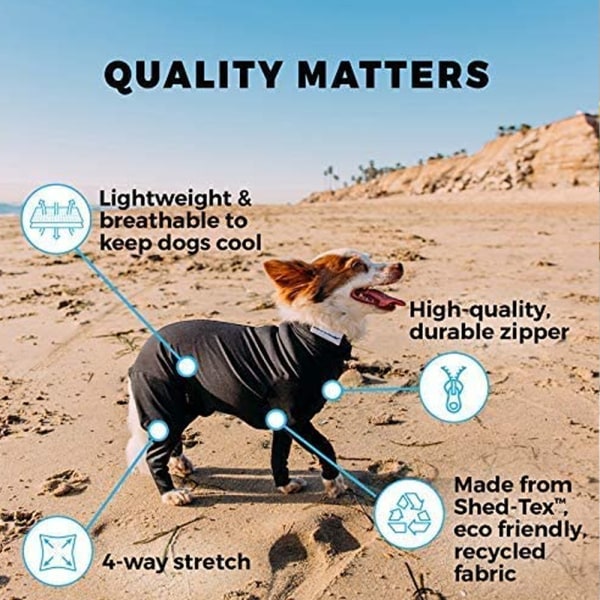 Sport Dog Onesie - Avlägsning av hundhår för hem, bil, resor, XL