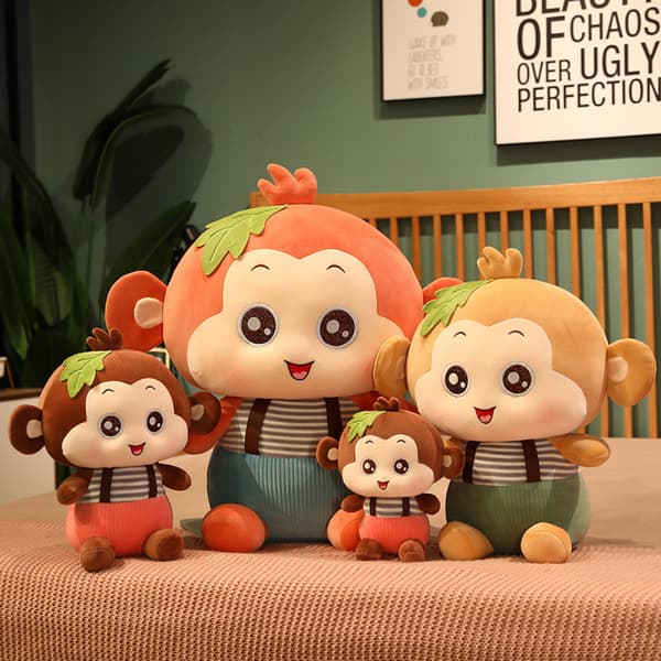Monkey Gosedjur Söt Monkey Plyschdocka Mjuk Monkey An