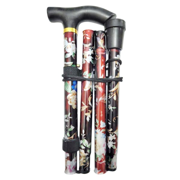 1/2/3 kokoontaittuva sauva säädettävä 5-osainen käsimatkatanko musta 84-93cm Black 84-93cm 1Set