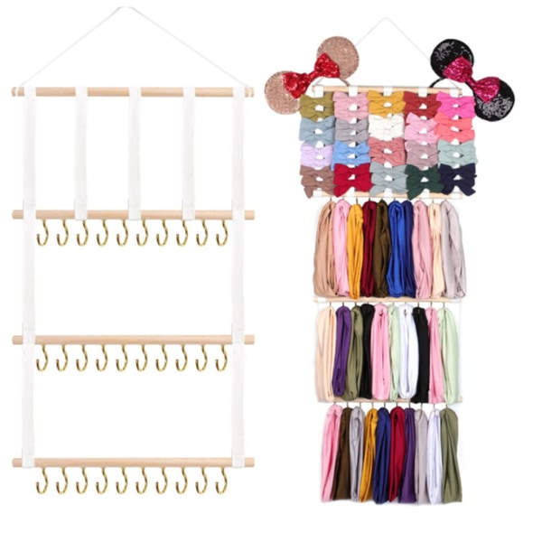 Baby Pannband Rosett Hållare Hängande Baby Pannband Galge Väggfäste Nyfödda Pannbandshållare För Flickor Hårrosetter Multicolour