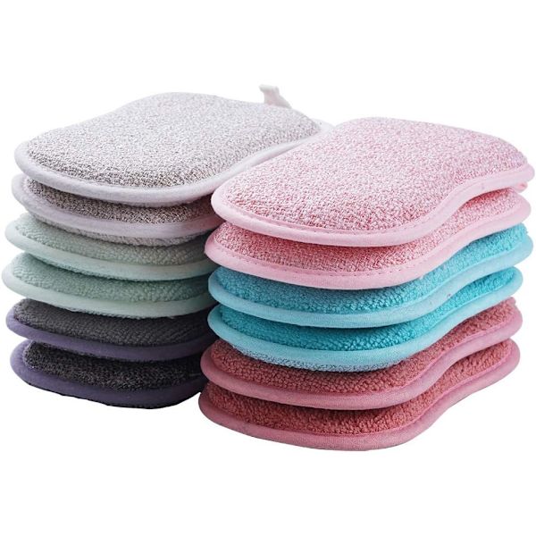 12 kpl slitstark skursvamp, repfri mikrofiber S
