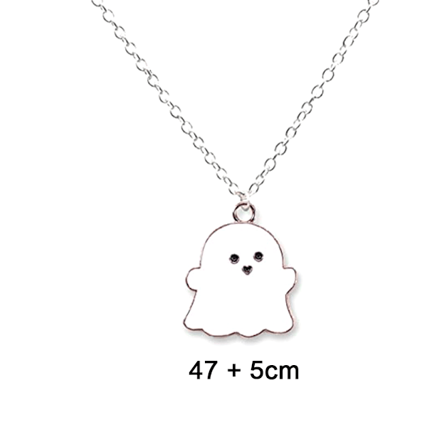 4 stk Ghost anheng halskjede Vakker ghost emalje sjarm style 1